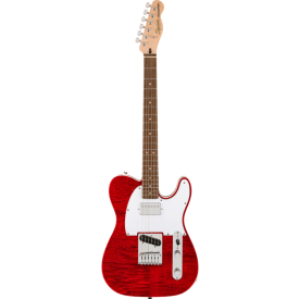 SQUIER AFFINITY SERIES TELECASTER FLAME MAPLE TOP CRIMSON RED TRANSPARENT