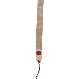 FENDER GUITAR STRAP COTTON LEATHER OVAL W LOGO TAN