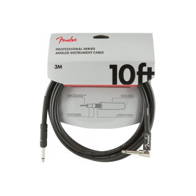 FENDER CABLE PROFESSIONAL SERIES 10' ANGLED BLACK