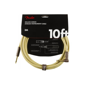 FENDER CABLE DELUXE SERIES 10' ANGLED TWEED