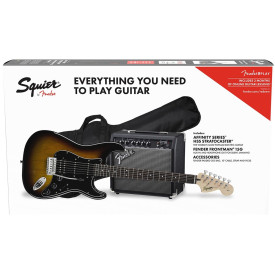 SQUIER by FENDER AFFINITY SERIES STRAT HSS PACK LR BS GIG BAG 15G