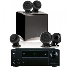 Onkyo TX-NR575E + set 5.1 Cabasse Eole 3 5.1 System WS Glossy Black