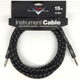 FENDER CUSTOM SHOP CABLE 15' BLACK TWEED