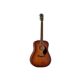 FENDER PD-220E DREADNOUGHT ALL MAHOGANY WITH CASE AGED COGNAC BURST