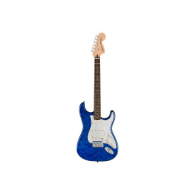 SQUIER by FENDER AFFINITY SERIES FSR STRATOCASTER QMT SAPPHIRE BLUE TRANSPARENT