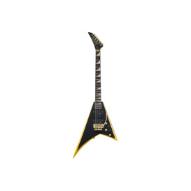 JACKSON X SERIES RHOADS RRX24 BLACK WITH YELLOW BEVELS