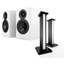 Acoustic Energy AE500s & Stands package Piano Gloss White Piano