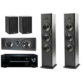 Polk Audio Set 5.0 Polk Audio T50 / T15 / T30 Black + AV Onkyo TX-NR474 Black