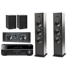 Polk Audio Set 5.0 Polk Audio T50 / T15 / T30 Black + AV Yamaha RX-V483
