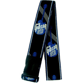 Gibson ASGG-800 WOVEN STYLE 2' STRAP W/GIBSON LOGO - BLUE