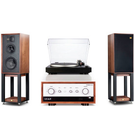 Leak Stereo 130 + Wharfedale Linton Antique Walnut with Stands + Dual CS 518