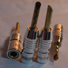 Ecosse Bananas 4mm Beryllium gold plat Set - 4