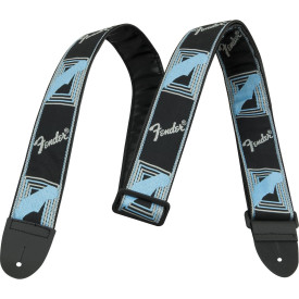 Fender 2" MONOGRAMMED BLACK/LIGHT GREY/MEDIUM BLUE STRAP