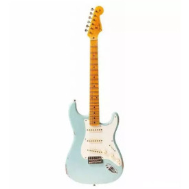 FENDER CUSTOM SHOP 1957 STRATOCASTER RELIC FADED AGED DAPHNE BLUE