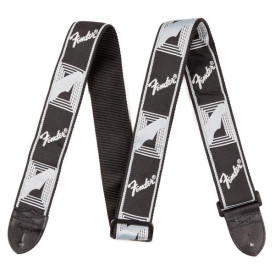 FENDER STRAP BLACK LT GREY DK GREY MONO