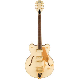 GRETSCH ELECTROMATIC PRISTINE LTD CENTER BLOCK DOUBLE-CUT WITH BIGSBY WHITE GOLD