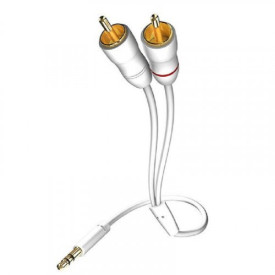 Inakustik Star 3,5mm Mini Jack > 2 x RCA white 0,5m