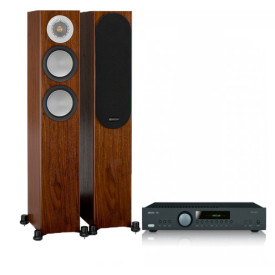 Arcam FMJ A29 Black + Monitor Audio Silver 200 Walnut