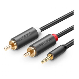 UGREEN AV102 3.5 mm to 2RCA Audio Cable, 0.5 m Gray