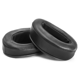 BRAINWAVZ OVAL Leather Earpads ANGLED BLACK