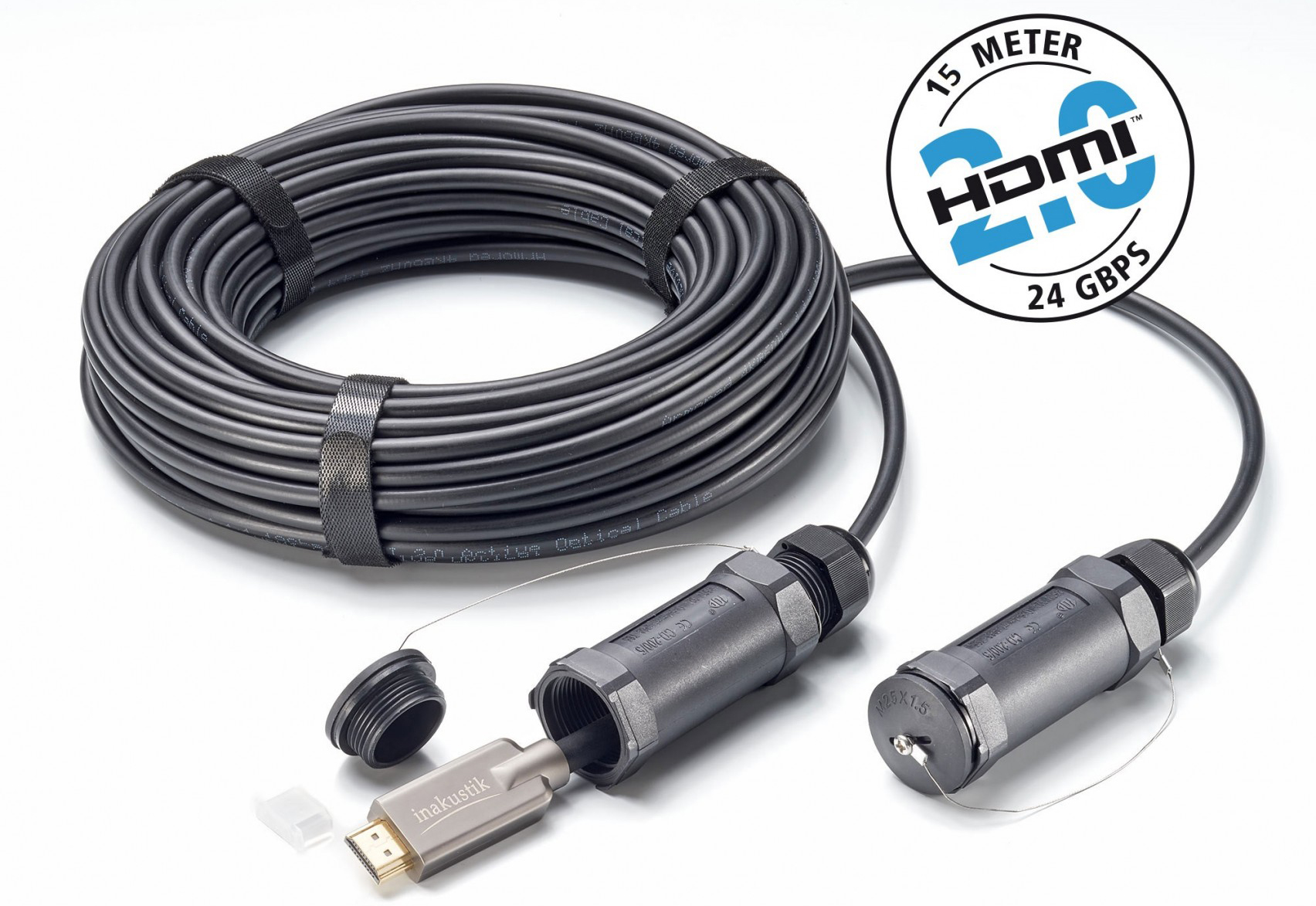 Inakustik Profi HDMI2 0 LWL 24Gbps gepanzert 15 m