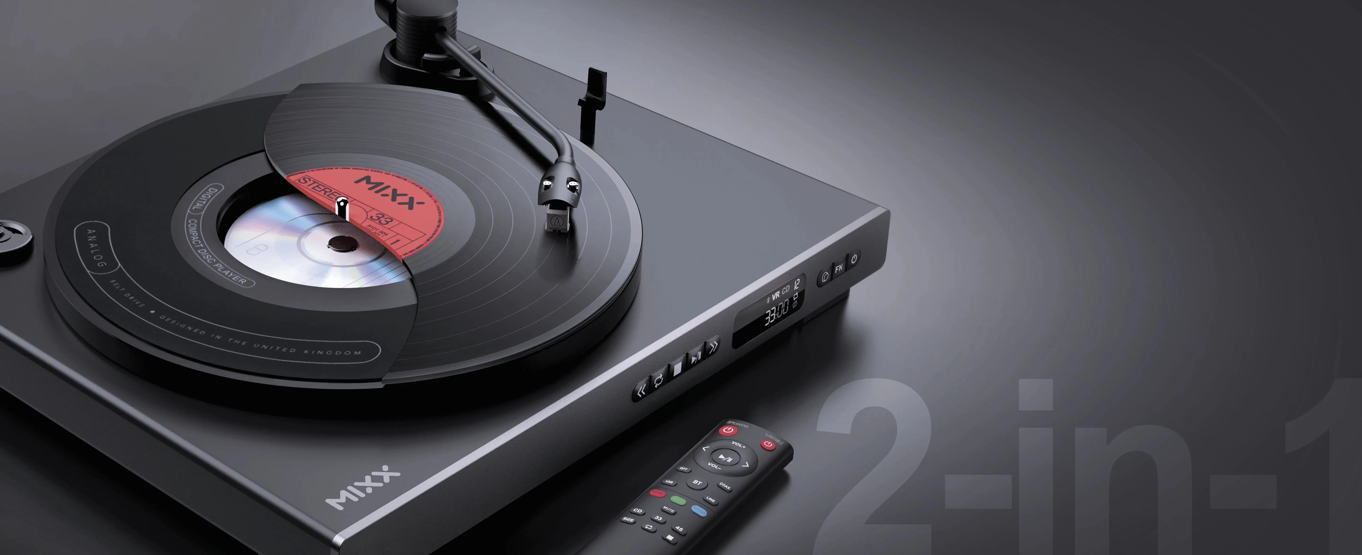 Mixx Audio Analog Plus — новый гибридный проигрыватель винила и CD-плеер на одном шасси