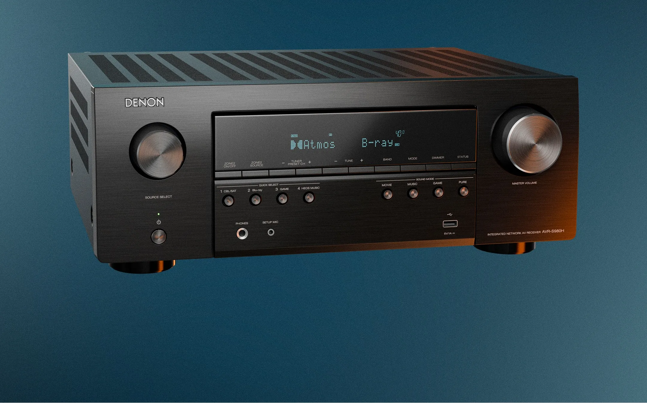 Denon представила AVR-S980H: 7.2-канальный AV-ресивер с Dolby Atmos, 8K и поддержкой игр