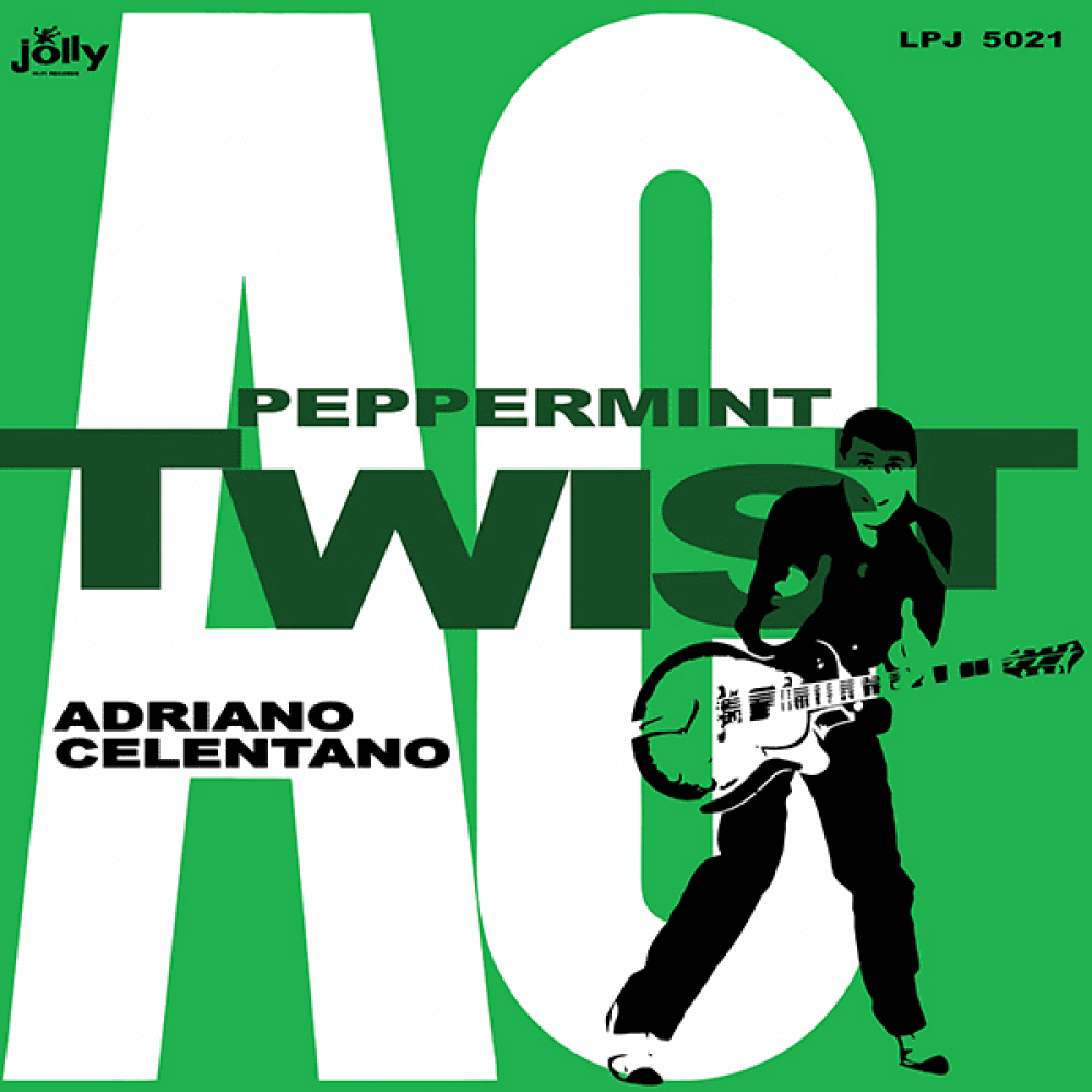 ADRIANO CELENTANO - PEPPERMINT TWIST 1962 (LPJ 5021, LTD. ED. CLEAR LIME VINYL) BTF/JOLLY/ITALY MINT (8004883215300)
