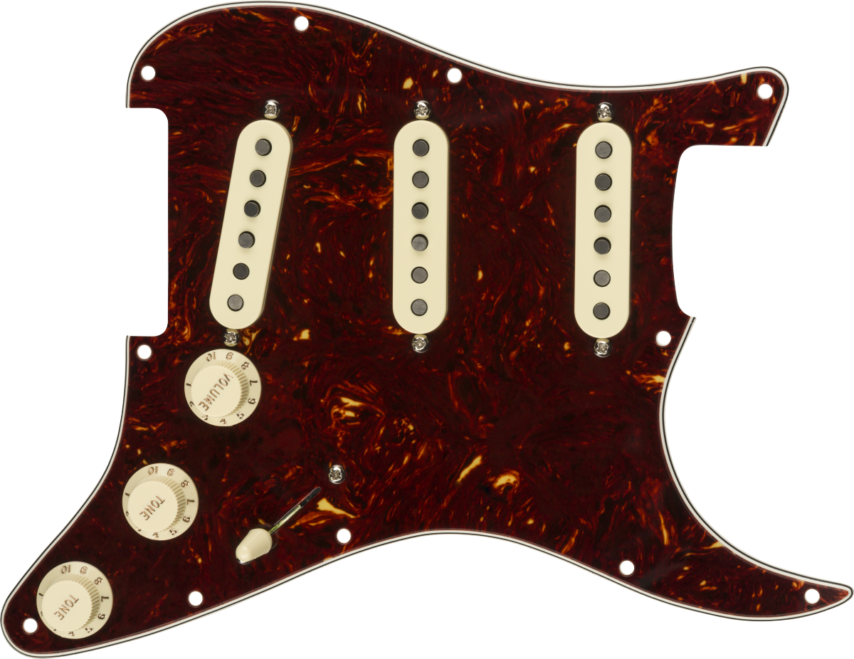 FENDER PRE-WIRED STRAT PICKGUARD TEX-MEX SSS TORTOISE SHELL