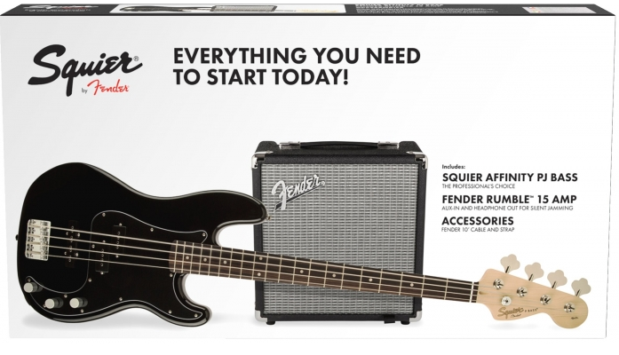 SQUIER by FENDER PJ BASS PACK BLACK