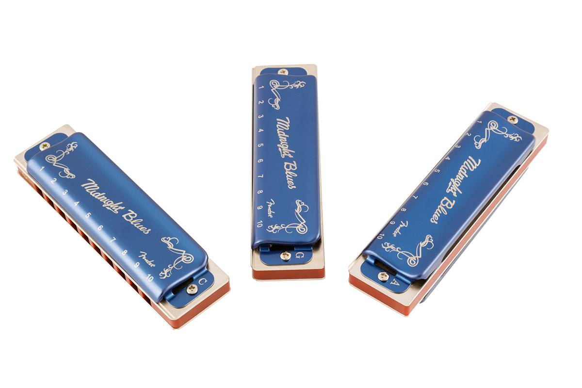 FENDER HARMONICA MIDNIGHT BLUES 3-PACK WITH CASE