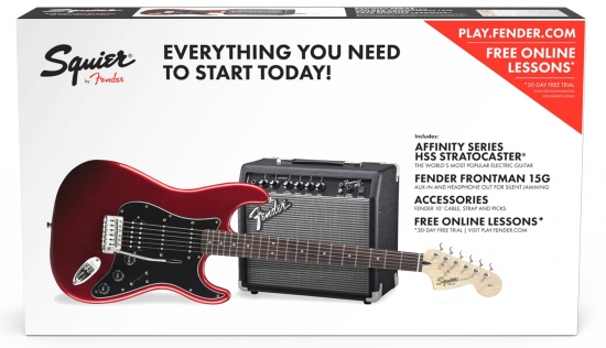 SQUIER by FENDER STRAT PACK CANDY APPLE RED