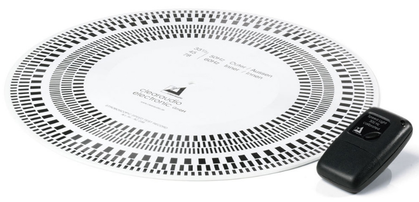 Набор Clearaudio: Кварцевый стробоскоб 300 Гц + Тестовый диск для стробоскопа, AC 076