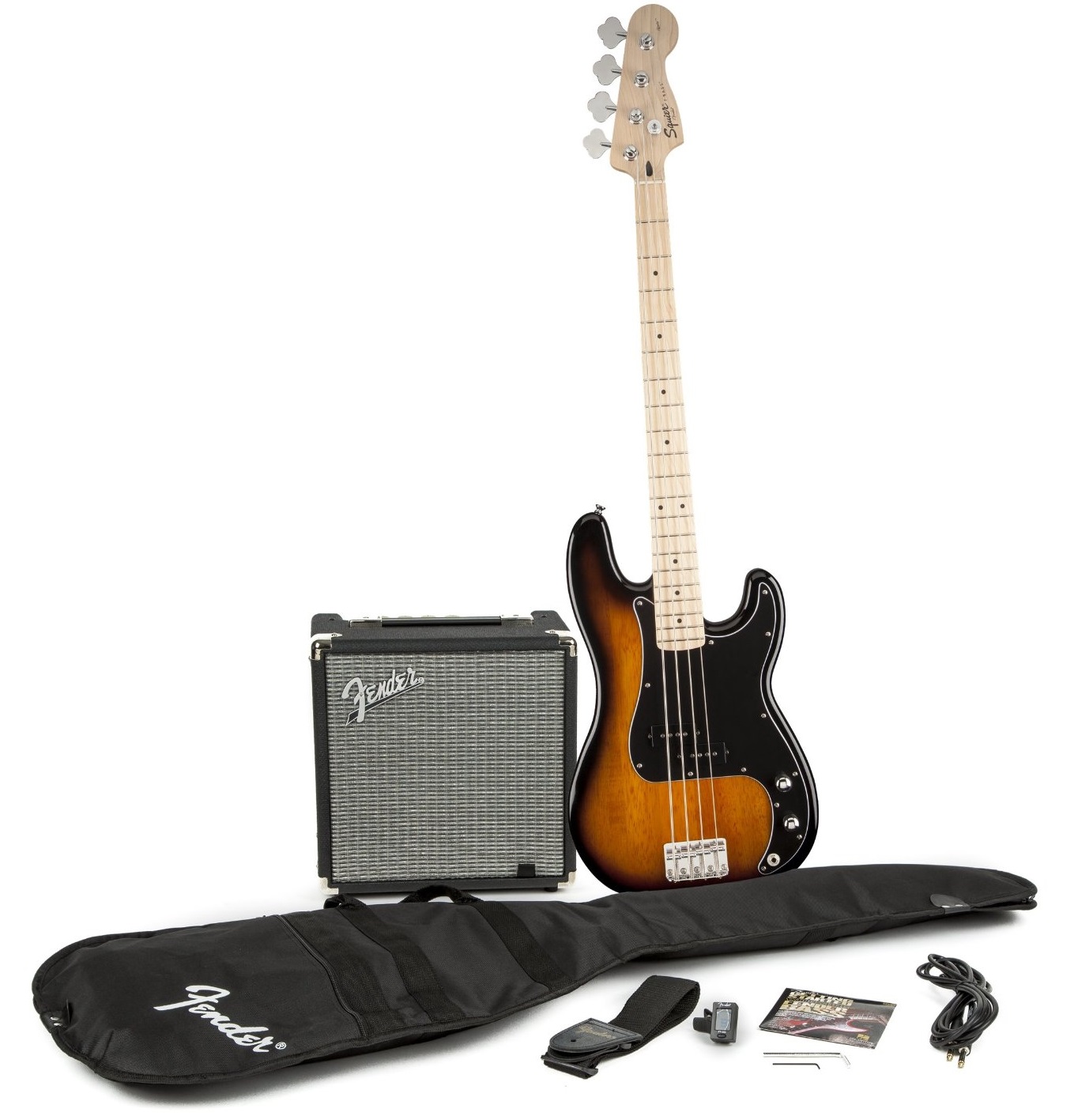 SQUIER by FENDER PJ BASS PACK BROWN SUNBURST