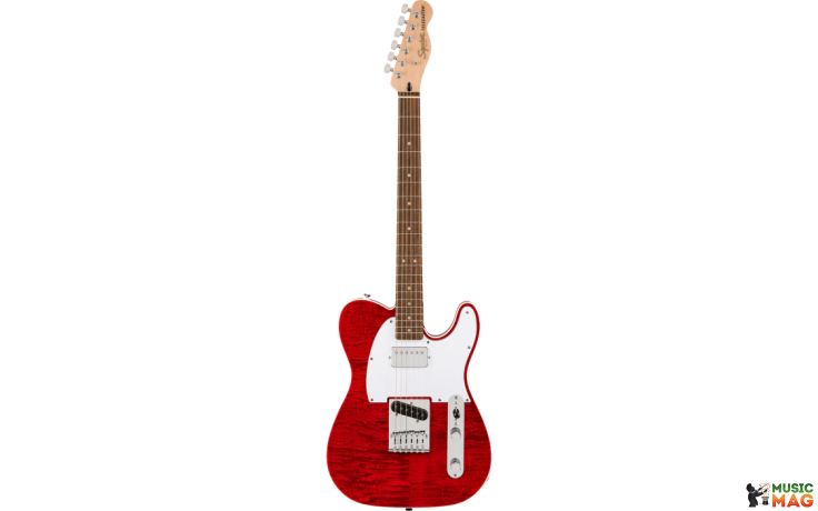 SQUIER AFFINITY SERIES TELECASTER FLAME MAPLE TOP CRIMSON RED TRANSPARENT