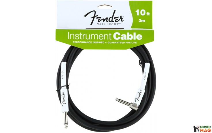 FENDER PERFORMANCE INSTRUMENT CABLE 10 ANGLED BK