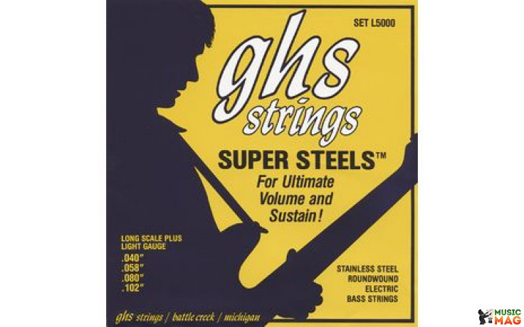 GHS STRINGS SUPER STEEL ROUNDWOUND BASS SET