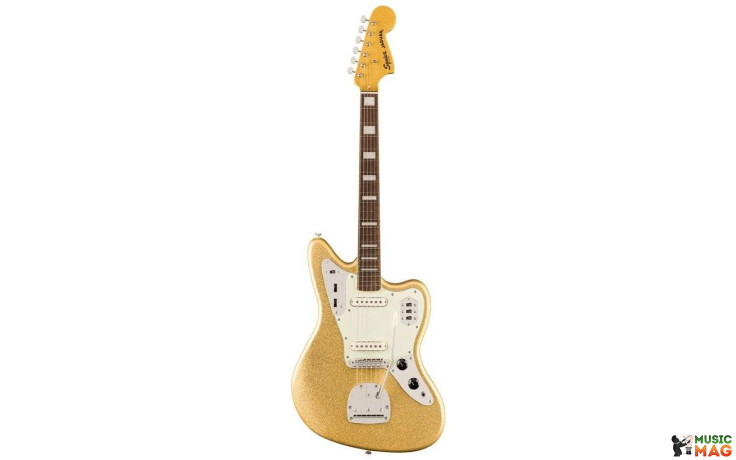 SQUIER LIMITED EDITION CLASSIC VIBE '70S JAGUAR MATCHING HEADSTOCK GOLD SPARKLE