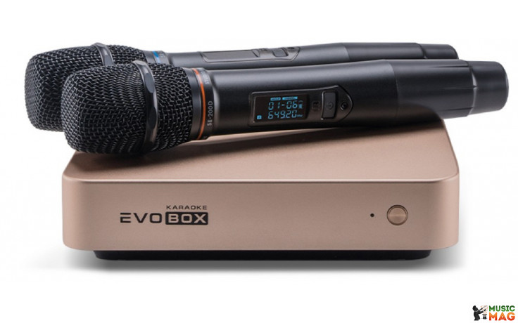 Караоке-система для дома EVOBOX Plus [Gold] + микрофоны SE 201D