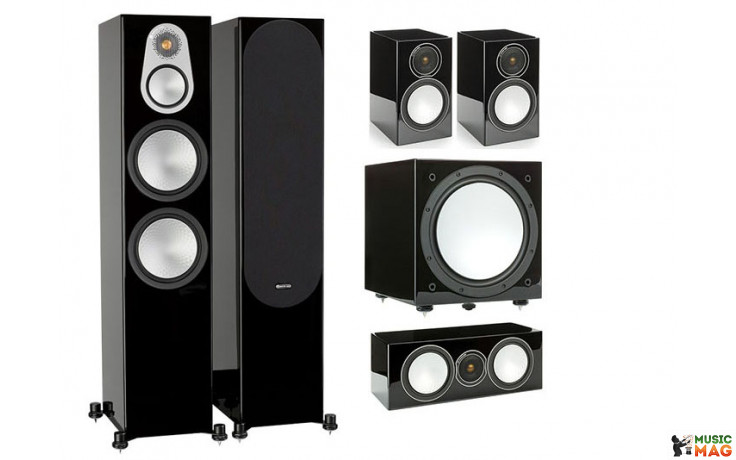 Monitor Audio Silver 500 /100/centre150/W12 Black High Gloss