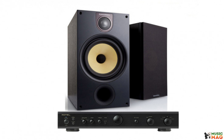 Bowers & Wilkins 686 S2 Black + Rotel A-10 Black