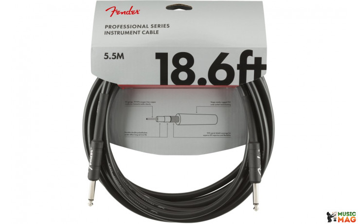 FENDER CABLE PROFESSIONAL SERIES 18.6' BLACK