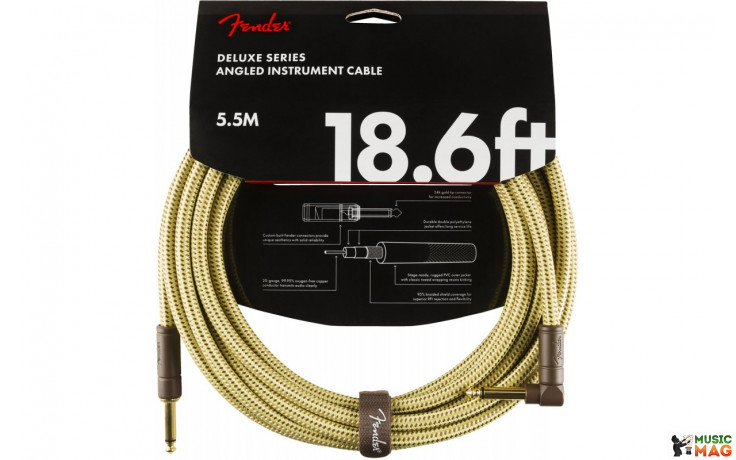 FENDER CABLE DELUXE SERIES 18.6' ANGLED TWEED