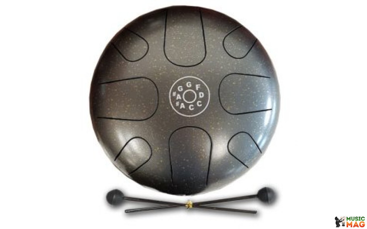 PALM PERCUSSION METAL TONGUE DRUM 8 LEAFS SPOT GREY