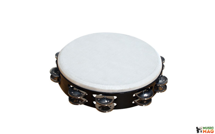 PALM PERCUSSION TAMB-BLK 10 DRUMHEAD TAMBOURINE