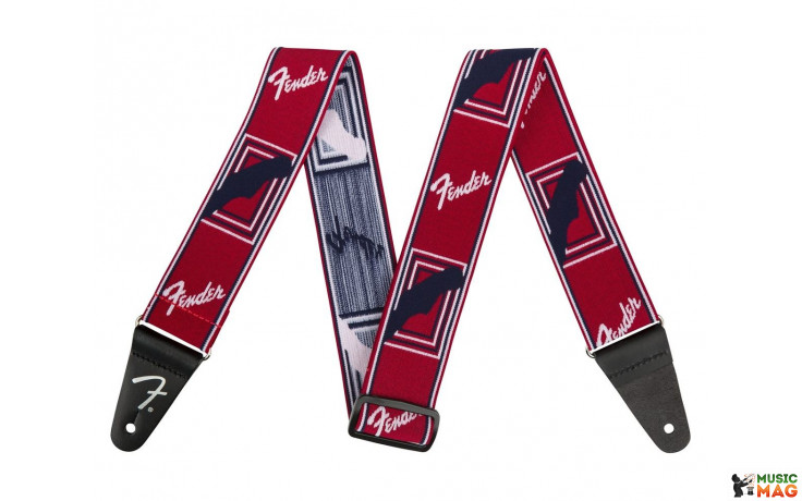 FENDER 2" WEIGHLESS MONOGRAMMED STRAP RED/WHITE/BLUE