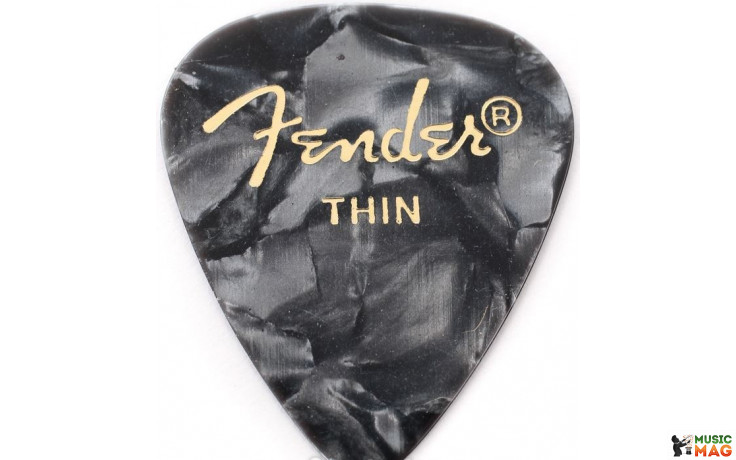 Fender 351 PREMIUM CELLULOID BLACK MOTO THIN 098-0351-743