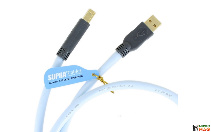 Supra USB 2.0 A-B BLUE 2M
