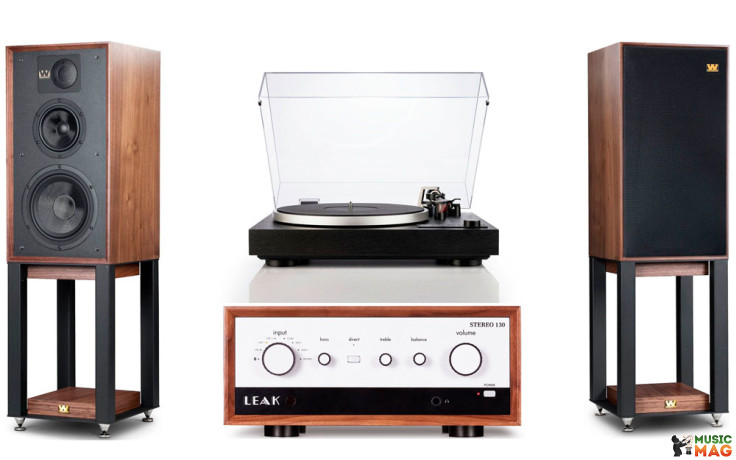 Leak Stereo 130 + Wharfedale Linton Antique Walnut with Stands + Dual CS 518