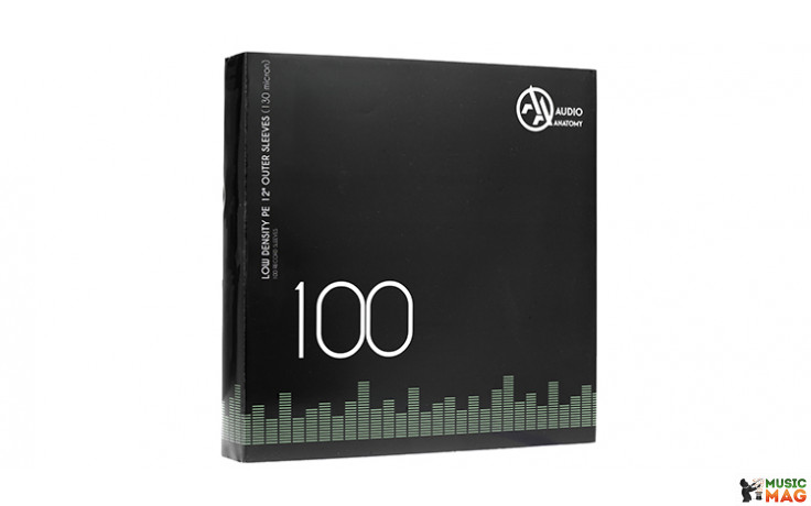 Audio Anatomy 100X 12" Pp Crystal Clear Outer Sleeves (80 Micron)